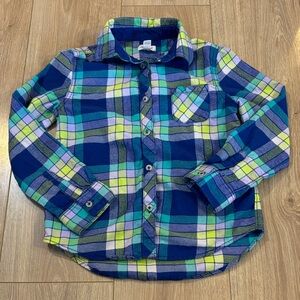 💙 Cat & Jack Multicolor Plaid Button Down Shirt 💙